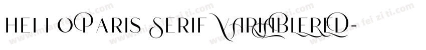 hello Paris Serif VARIABLERED字体转换